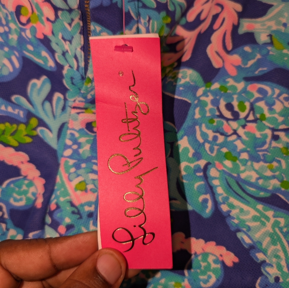 Lilly Pulitzer 5” Callahan Stretch Shorts Blue Turtle Villa Size 6 VGUC - Picture 3 of 4
